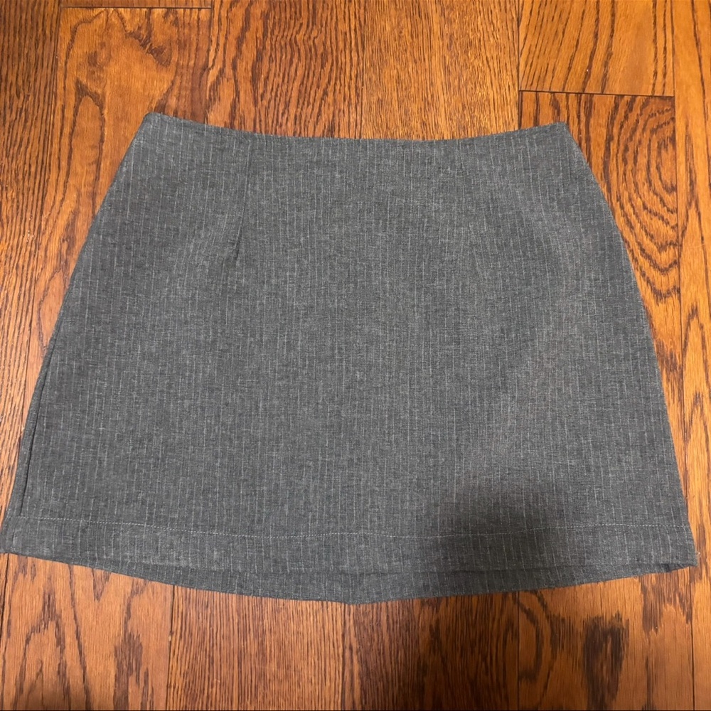Vintage Gray Pinstripe Skirt